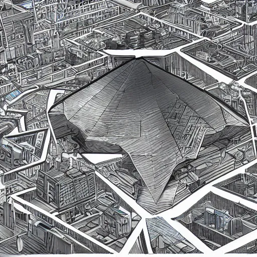 Image similar to a city with an egiptian pyramid futuristic super detailed photorealistic