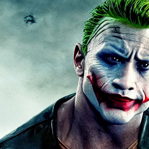 Image similar to Dwayne Johnson as Joker