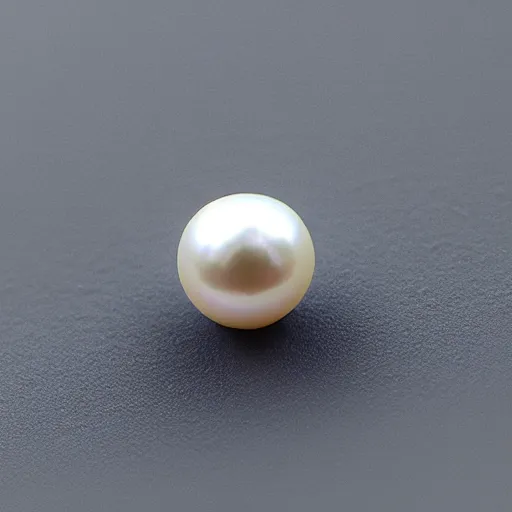 Image similar to a single pearl floating in gray space