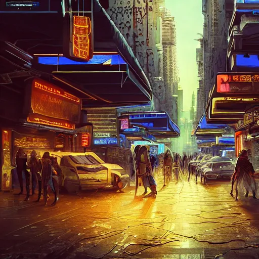 Prompt: cyberpunk Egypt crowdy street, High Definition, high detail, 8k, Character Design, Character art, Concept art,hyperrealistic , photorealistic , hyperdetailed, athmospheric, dreamy, mystical, cinematic lights, atmospheric, 8Krealistic, wide angle, wide shot, dramatic light, trending on artstation, hyper detailed, CGsociety, hypermaximalist, golden ratio, centered image, environmental key art, octane render, weta digital, ray trace, lifelike
