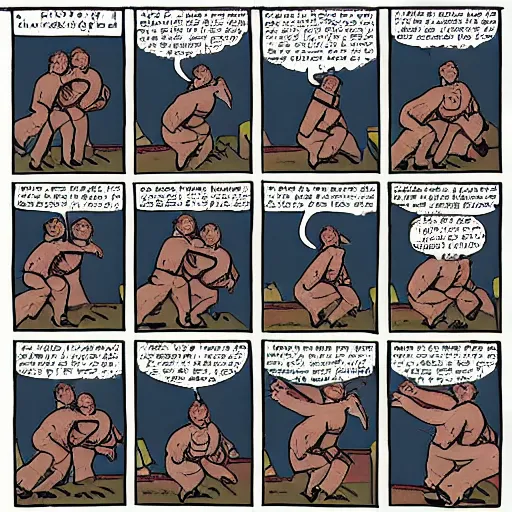 Image similar to recreation of the loss internet meme, loss comic, by R. Crumb