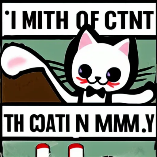 Prompt: Extremely cute!!! cat as the monopoly man