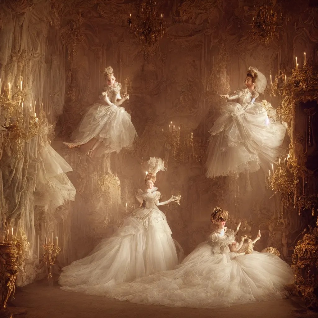 Image similar to cinderella, palace dance, victorian era, dreamy, romantic, night lighting, highly detailed, fashion editorial by jean - honore fragonard, 8 k