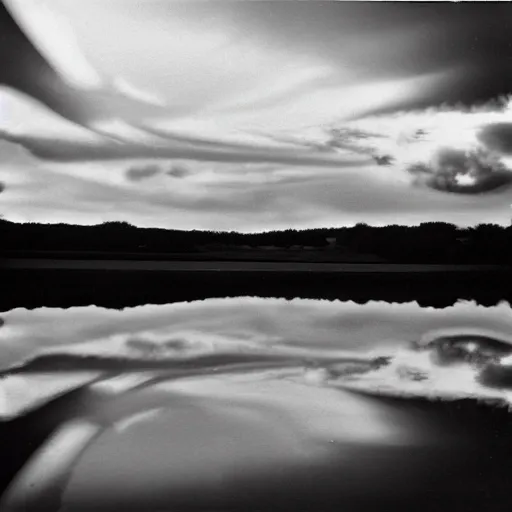 Image similar to night sky reflected in the water, landscape photo by horst - p - horst