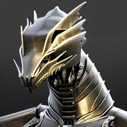 Prompt: close up bust shot, realistic detailed stunning beautiful armored anthropomorphic humanoid robot female dragon, doing an elegant pose, looking to the side, sleek streamlined armor and design made of steel, sharp claws and sharp teeth, Slick LEDs, standing on two legs, on the beach during sunset, high quality, cinematic art, sunset lighting, artstation, deviantart, furaffinity