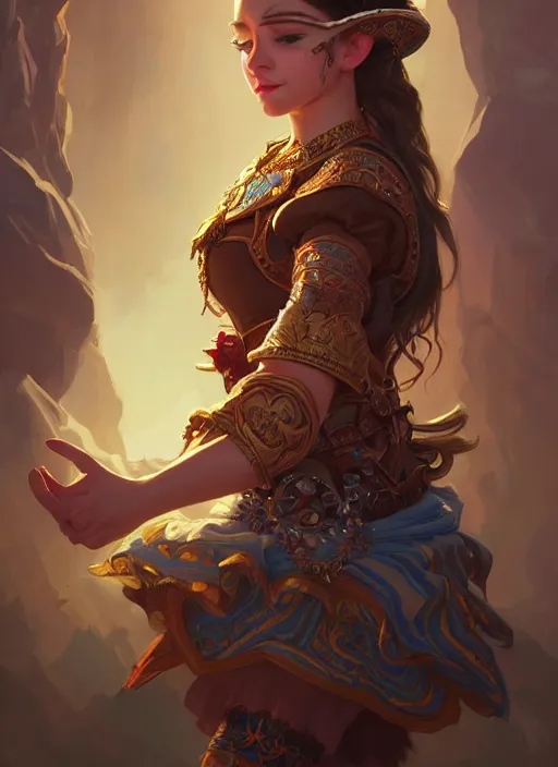 Image similar to portrait of russian mexican asian girl jodhpurs hyperborea lemuria, deep focus, d & d, fantasy, intricate, elegant, highly detailed, digital painting, artstation, concept art, matte, sharp focus, illustration, hearthstone, art by rhads by artgerm and greg rutkowski and alphonse mucha