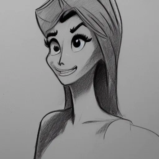 Image similar to milt kahl pencil sketch of victoria justice disney style