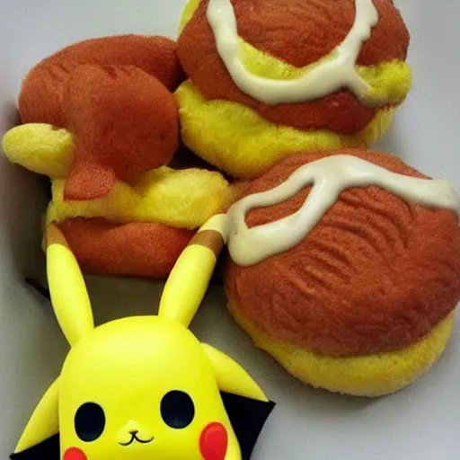 Prompt: pikachu hamburger pikachu everything