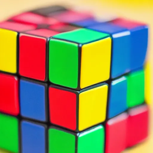 Prompt: a plasticine rubik's cube, studio photo, realistic, ultra detailed, close - up photo, 4 k.