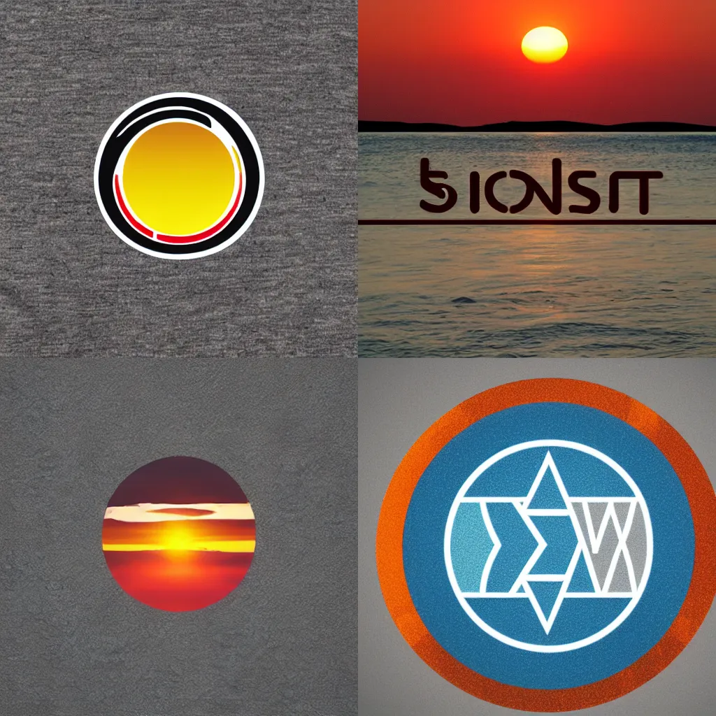 Prompt: a logo of a sunset