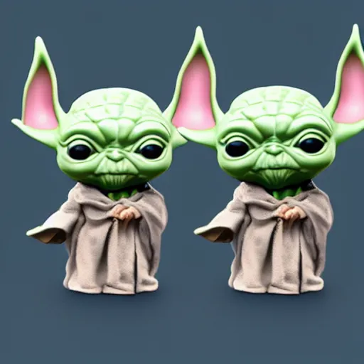 Prompt: isometric isometric isometric cute baby yoda funko pop