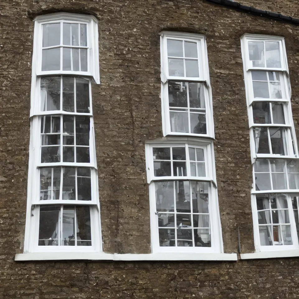 Image similar to bizarre sash window in england, symmetrical, dreamy