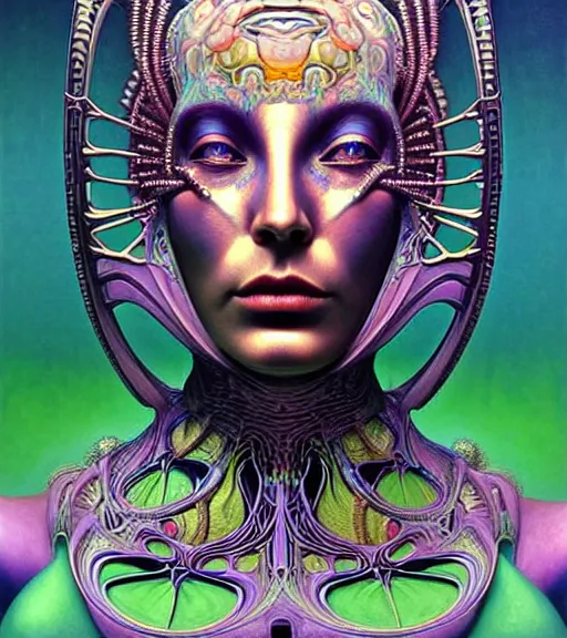 Prompt: futuristic minimalist 3 d model of hyper - detailed beautiful groovypunk queen of dmt galaxy in full regal attire. face portrait. art nouveau!!!, symbolist, visionary, baroque, giant fractal details. horizontal symmetry by zdzisław beksinski, iris van herpen, raymond swanland and alphonse mucha. hyper - real, beautiful