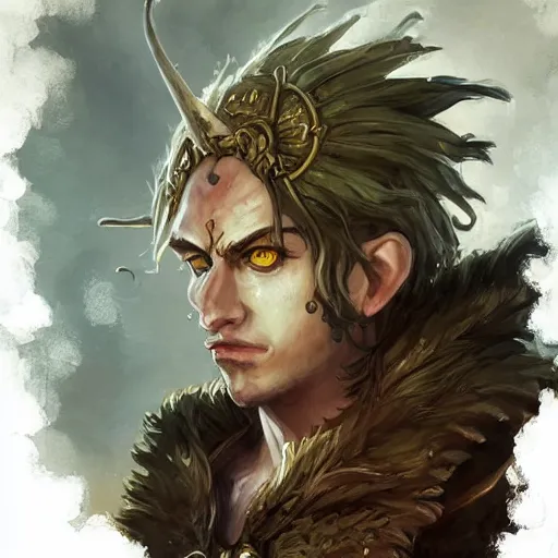 Prompt: Bismark Boy Chaos Myrmidon Portrait Portrait Portrait Planescape Torment Vagrant Story Final Fantasy Character Time Druid Face Head Eyes Jordan Grimmer Oleg Zherebin Till Freitag Tamas Medve Todor Hristov Ilya Repin