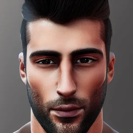 Image similar to a closeup shot of handsome esfand from twitch, gigachad, strong jawline, photorealism, 8k