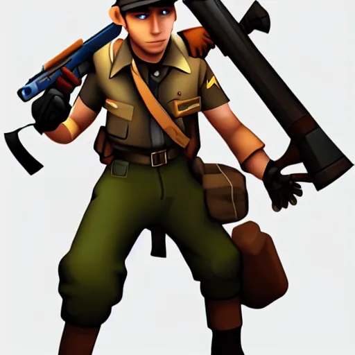 Prompt: tf2 scout