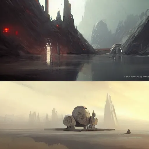 Prompt: star wars concept art by greg rutkowski, a palatial, elegant and beautiful city in the middle of a temperate jungle, cinematographic light, artstation hq