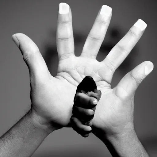 Image similar to human hand with 5 fingers