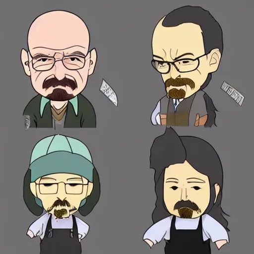 Image similar to Walter White in the style of Studio Ghibli