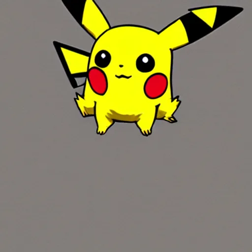 Image similar to a cute pikachu is smiling, anime style
