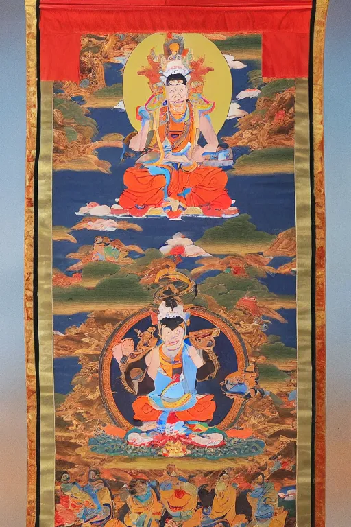 Prompt: a thangka of WUKONG