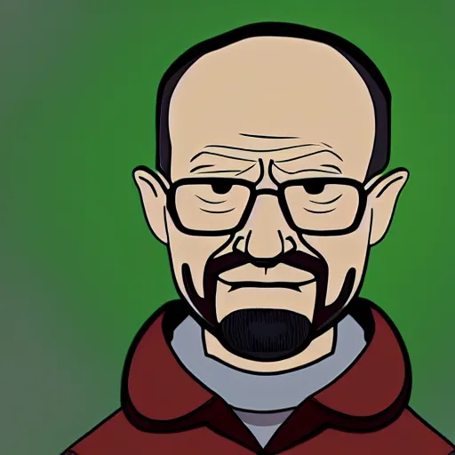 Prompt: a cell shaded cartoon still of walter white