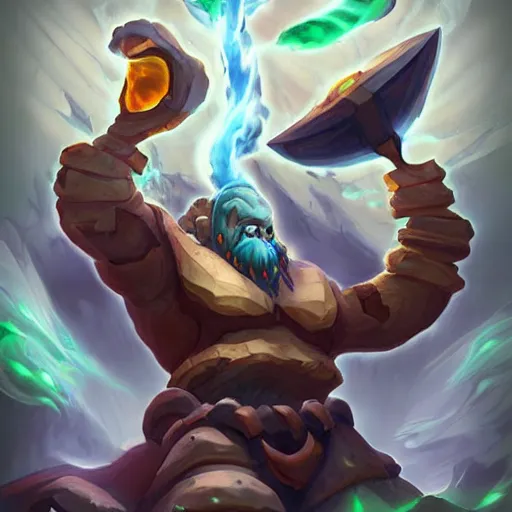 Image similar to air (elemental giant golem), air and tornado theme, hearthstone art style, epic fantasy card game art