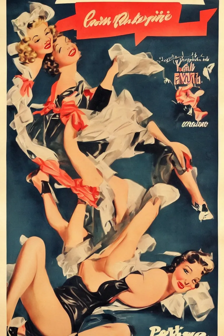 Image similar to 1 9 4 0 s vintage pinup girl poster