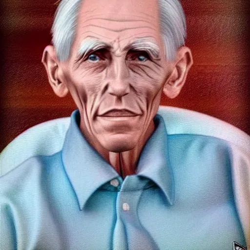 Image similar to A colored colorized real photograph of Jerma985 as an elderly guy, taken in the early 2020s, taken on a 2010s Camera, realistic, hyperrealistic, very realistic, very very realistic, highly detailed, very detailed, extremely detailed, detailed, digital art, trending on artstation, headshot and bodyshot, detailed face, very detailed face, very detailed face, real, real world, in real life, realism, HD Quality, 8k resolution, intricate details, colorized photograph, colorized photon, body and headshot, body and head in view