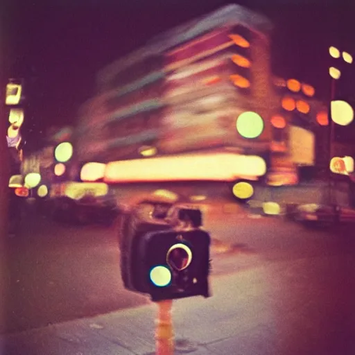 Prompt: analog medium format bokeh night flash portrait in harlem, 1 9 6 0 s, colourful, photographed on expired film, detailed photograph