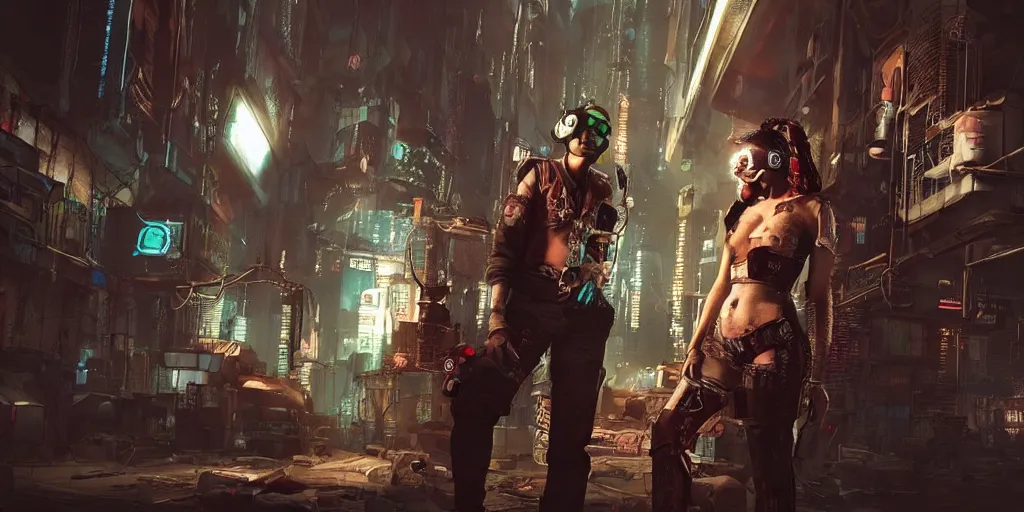 Image similar to cyberpunk cat gang, fallout 5, studio lighting, deep colors, apocalyptic setting, sneak peek into the future