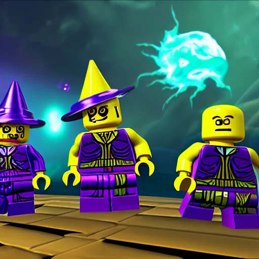 Image similar to screenshot of LEGO Universe maelstrom enemies, purple fire, maelstrom creatures