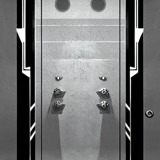 Image similar to photo art - deco sci - fi door