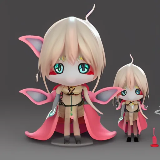 Image similar to cute fumo plush of an elven sapper with a glowing magical explosive, mage engineer, anime girl, vray