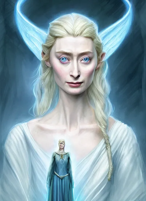 Image similar to beautiful radiant elizabeth debicki as galadriel, lord of the rings, lotr fanart, trending on artstation, character art, the hobbit, digital painting, concept art, smooth, sharp focus, illustration, art by artgerm and greg rutkowski, directed by peter jackson,