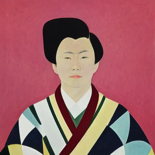 Prompt: portrait of a japanese teen, by ralph grady james, sonia delaunay and jean christian biville