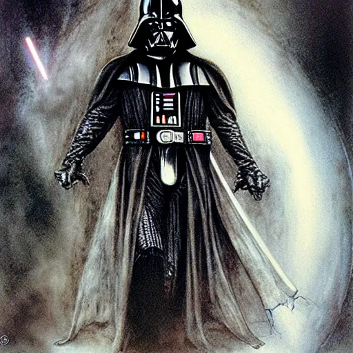 Image similar to darth vader by luis royo