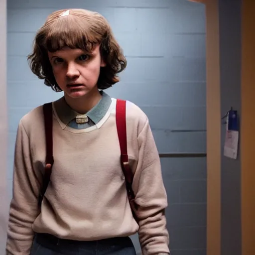 Image similar to Eleven from Stranger Things Season 3