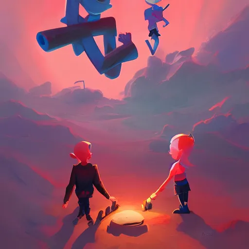 Image similar to hero world the grim adventures of billy and mandy, behance hd by jesper ejsing, by rhads, makoto shinkai and lois van baarle, ilya kuvshinov, rossdraws global illumination