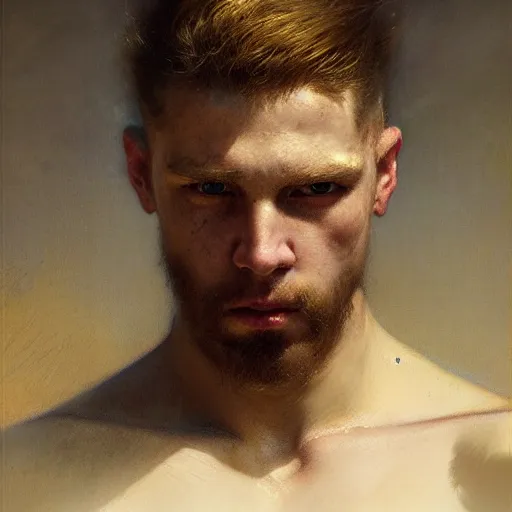 Prompt: a portrait of a good - lookiung white boy gangster,, high detail, cleary see face, by gaston bussiere, bayard wu, greg rutkowski, odd nerdrum, maxim verehin, dan dos santos, masterpiece, sharp focus, cinematic lightning - h 7 6 8