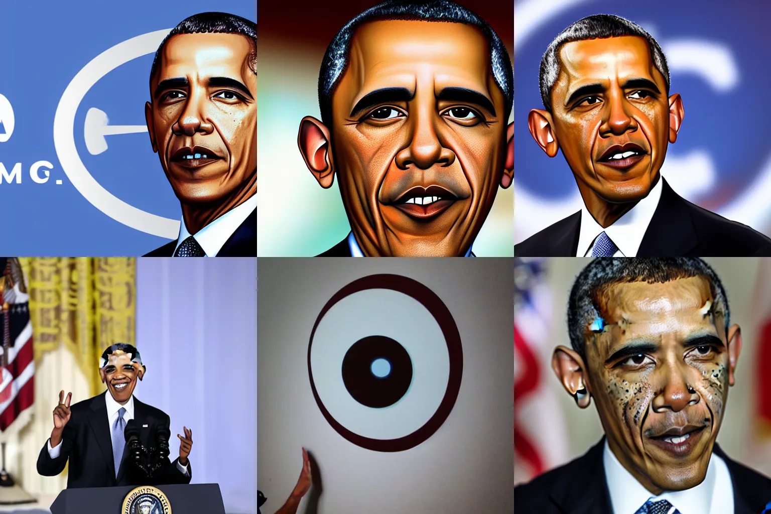 Prompt: Obama with big googly eyes