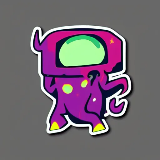 Image similar to cute monster skateboarding, sticker art, cronobreaker, beeple