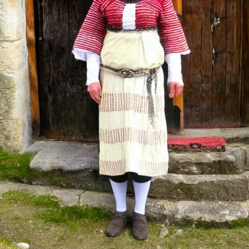 Image similar to a breton woman wearing traditional bigoudene clothing