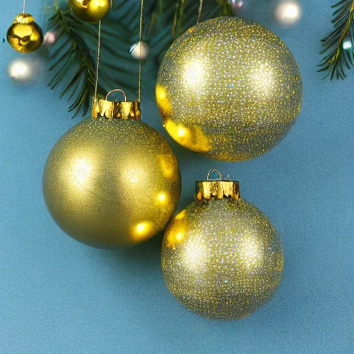 Image similar to glasball with golden ornaments