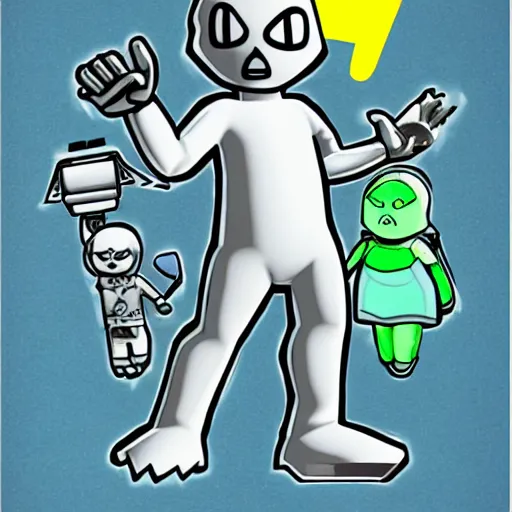 Image similar to silver surfer from Animal Crossing