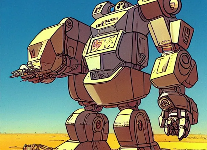 Image similar to a giant hamster shaped mecha, moebius,