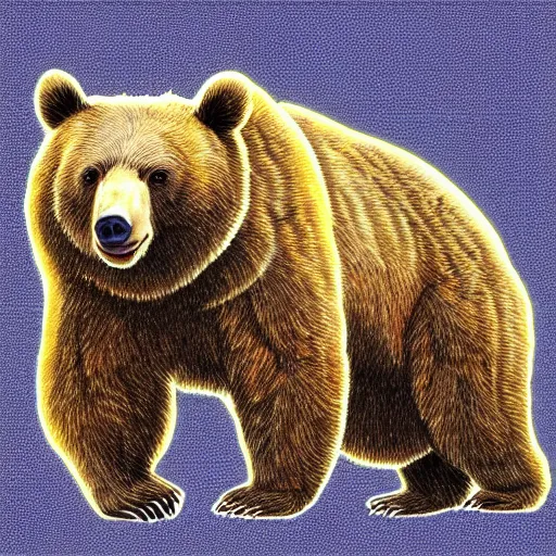 Image similar to bear tiber hybrid paleoart t