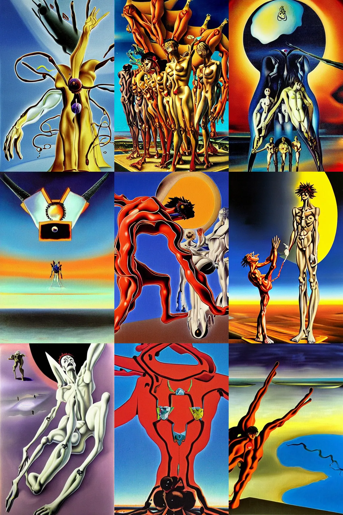 Prompt: evangelion by salvador dali