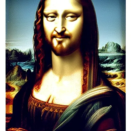 Image similar to jesus monalisa smile transformation