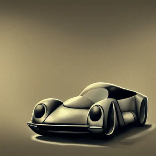 Image similar to automobile, studio, futuristic, pablo carpio, vergil exner, vintage car, industrial design concept, big engine, full view. blank background.